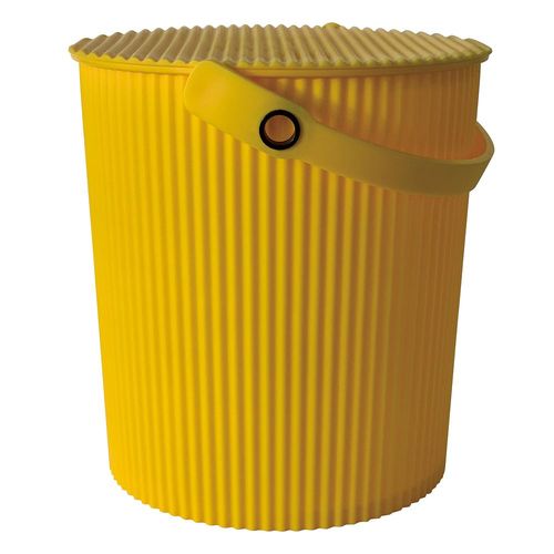 八幡化成 カラーバケット102（フタ付き）イエロー 20L 1ケース(16個入)(68-0989-93) 取り寄せ商品