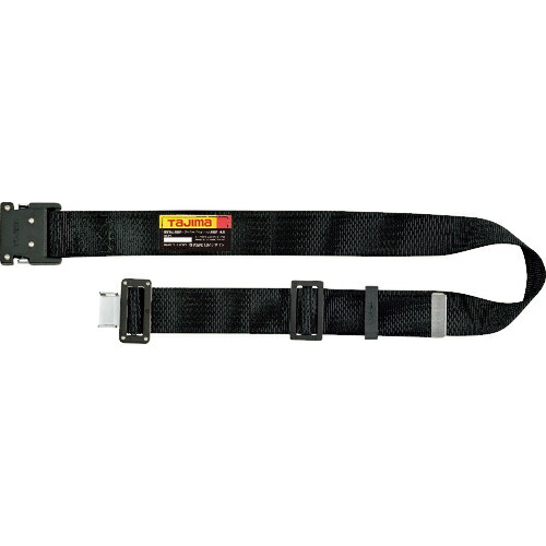 タジマ 胴ベルト アルミワンタッチ黒バックル 黒 Lサイズ 1個(BWBL145-BK) 取り寄せ商品