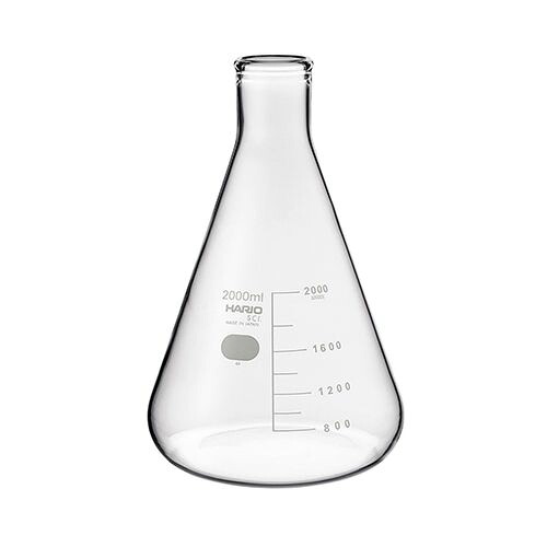 HARIO 三角フラスコ（目安目盛付き）　2000mL (1個) 取り寄せ商品｜ナノズ　店