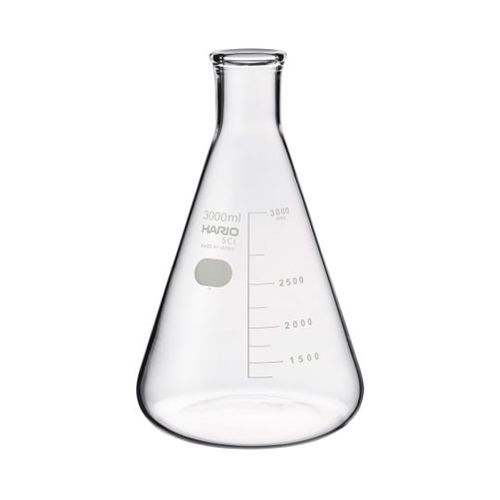 HARIO 三角フラスコ 3000mL 4個入 SF-3L SCI(6-017-28) 取り寄せ商品