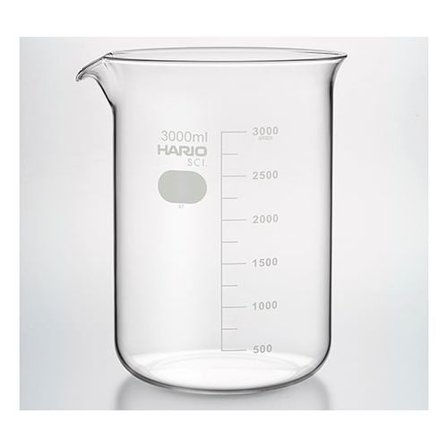 HARIO ビーカー 3000mL 4個入 B-3L SCI(6-214-39) 取り寄せ商品