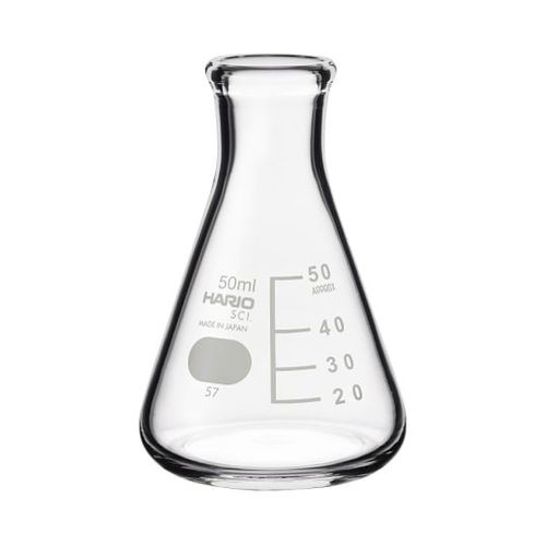 HARIO 三角フラスコ 50mL 72個入 SF-50 SCI(6-017-21) 取り寄せ商品