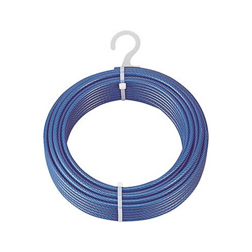 ＴＲＵＳＣＯ メッキ付ワイヤロープ PVC被覆タイプ Φ2(3)mmX200m 1本(CWP2S200) 取り寄せ商品