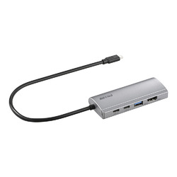 バッファロー Type-C接続 ドッキングステーション PD対応 HDMI出力 シルバー(LUD-U3-CGHDSV) 取り寄せ商品
