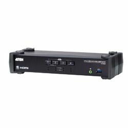 ＡＴＥＮ 4ポートUSB3.0ハブ搭載HDMI KVMPスイッチ(4K、オーディオミキサー)(CS1824) 取り寄せ商品