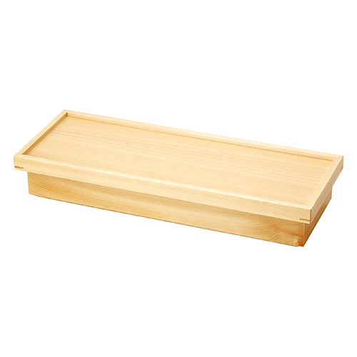ヤマコー 用美 お役目用 檜・長手弁当(三ツ中仕切り)ノン横すべり蓋付(yamaco38662) 取り寄せ商いもの