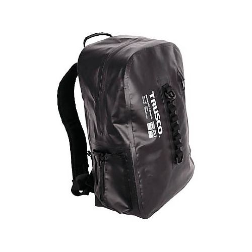 トラスコ中山 防水ターポリンデイパック ブラック TDYB-BK(61-2491-87) 取り寄せ商品