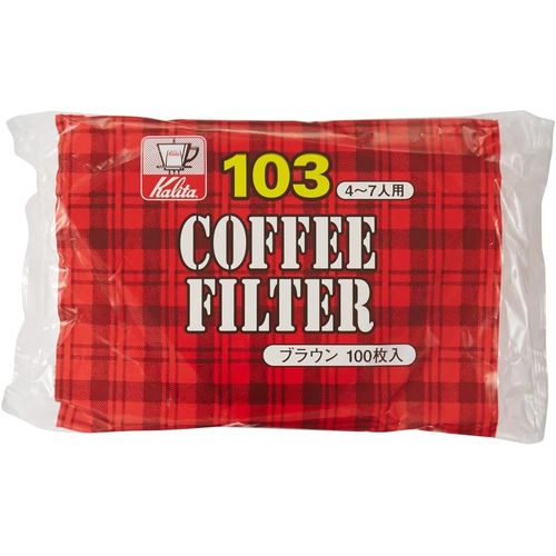 KALITA （カリタ） KALITA コーヒーフィルター 103濾紙 100枚入 ブラウン【40セット】(4901369150831 ×40) 取り寄せ商品