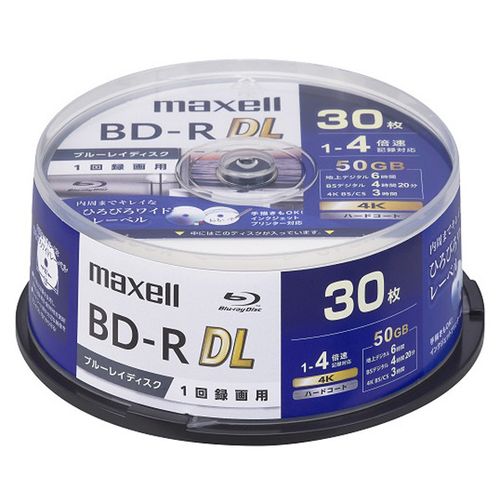 Ｍａｘｅｌｌ 録画用ブルーレイディスクBD-R 30枚パック 12セット(4902580797041 x12) 取り寄せ商品