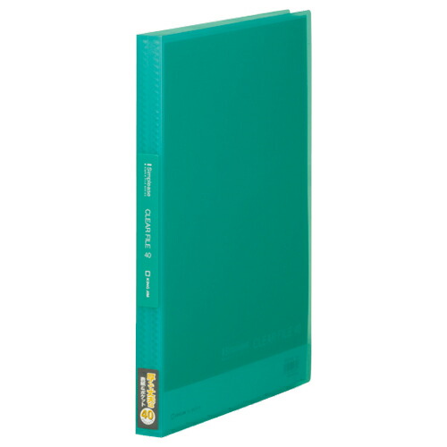 キングジム KING JIM シンプリーズ クリアーファイル(透明) A4タテ 40ポケット 背幅22mm 緑 1セット(8冊)(4971660027347 x8) 取り寄せ商品