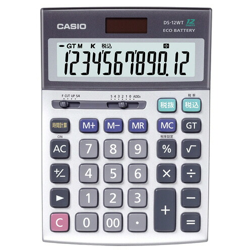 カシオ CASIO 本格実務電卓 時間計算 12桁 デスクタイプ 1セット(3台)(4971850168249 x3) 取り寄せ商品｜ナノズ　店