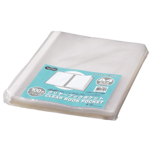 TPS クリヤーブックポケット A4タテ 2・4・30穴 1セット(1200枚:100枚×12パック)(4996297364061 x12) 取り寄せ商品