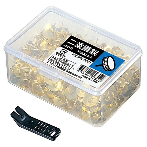 コクヨ KOKUYO 二重画鋲 1仕掛ける(25000本:500本×50入れもの)(4901480416595 x50) 取り寄せ商いもの