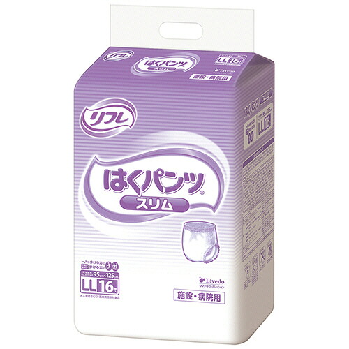 リブドゥコーポレーション リフレ はくパンツ スリムタイプ LL 1セット(96枚:16枚x6パック)(4904585026645 x6) 取り寄せ商品｜ナノズ　店
