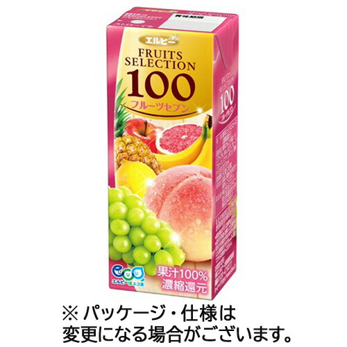 エルビー フルーツセレクション フルーツセブン100 200mL 紙パック 1セット(72本:24本×3ケース)(4901277253976 x72) 取り寄せ商品