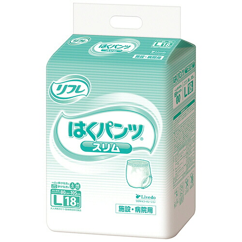 リブドゥコーポレーション リフレ はくパンツ スリムタイプ L 1セット(108枚:18枚x6パック)(4904585026485 x6) 取り寄せ商品｜ナノズ　店 8,176円