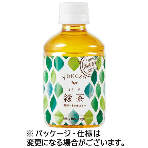 ニットービバレッジ ようこそ(YOKOSO) 緑茶 280mL ペットボトル 1セット(72本:24本×3ケース)(4535582000392 x72) 取り寄せ商品