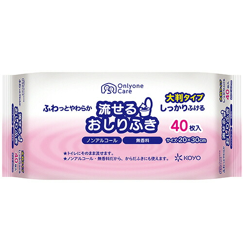 光洋 流せるおしりふき ノンアルコールタイプ 無香料 1セット(960枚:40枚×24枚)(4961392600581 x24) 取り寄せ商品 8,524円