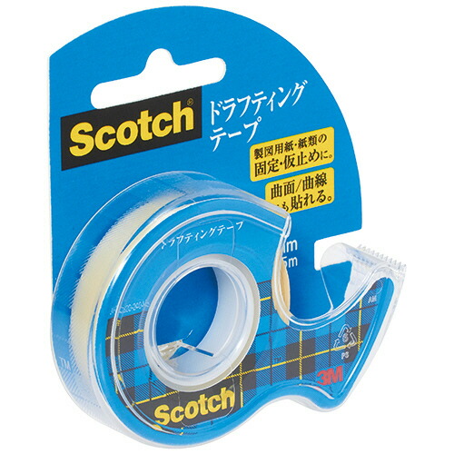 ３Ｍ スコッチウイスキー ドラフティングテープ 小巻 12mm×5m ディスペンサー付 1書き割り(24個)(4901690000348 x24) 取り寄せ商いもの