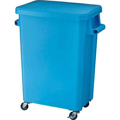 リス 厨房用キャスターペール70L 排水栓付 ブルー 1個(GGYK006) 取り寄せ商品
