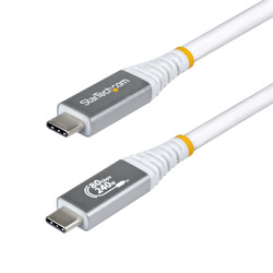 ＳｔａｒＴｅｃｈ．ｃｏｍ USB4ケーブル/1m/80Gbps/240W/8K120Hz/4K240Hz/ホワイト(CC1M80GUSB4CABLEW) 目安在庫\u003d△