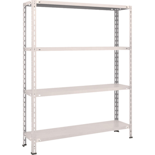 ＴＲＵＳＣＯ 軽量棚 中棚ボルトレス型 1200×300×1500 4段 ネオグレー 1台(L54V-14-NG) 取り寄せ商品