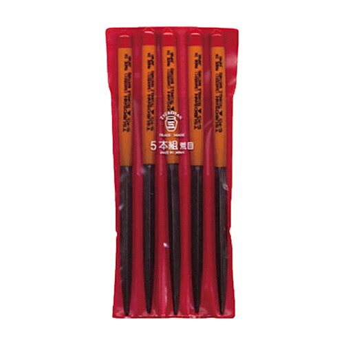 ツボサン 組ヤスリ 5本組(215mm) 三角 荒目 1パック(5本)(SA00501) 取り寄せ商品