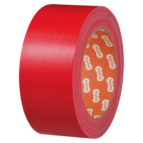 TPS 布ﾃｰﾌﾟ(ｶﾗｰ) 50mm×25m 厚み約0.21mm 赤 1ｾｯﾄ(30巻)(4985969958899 x30) 取り寄せ商品