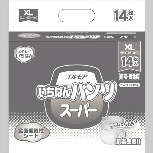 カミ商事 エルモア いちばん パンツ スーパー XL 1セット(84枚:14枚×6パック)(4971633713314 x6) 取り寄せ商品
