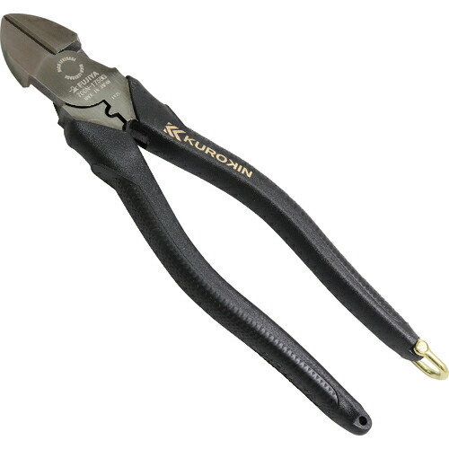 フジ矢 偏芯強力ニッパ(黒金・圧着機能付) 1丁(700N-175BG) 取り寄せ商品