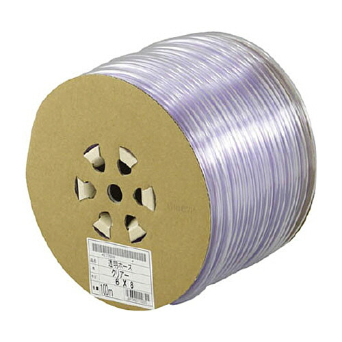 三洋化成 透明ホース6×8mm 100mドラム巻 1巻(TM-68D100T) 取り寄せ商品