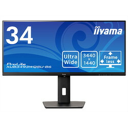 ｉｉｙａｍａ <ProLite>34型 ワイド液晶ディスプレイ ProLite XUB3493WQSU-B6(3440x1440/ 目安在庫=○｜ナノズ　店