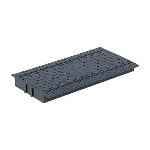 三甲 プラスチックグレーチング U字溝用 #180薄墨色 1枚(SKGL-U180-GL) 取り寄せ商いもの