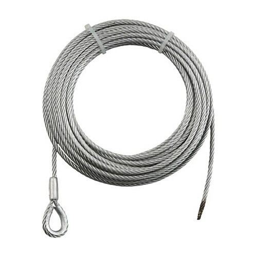 ＴＲＵＳＣＯ 手動ウインチ用ワイヤーΦ6X20m用(シンブル入ロック加工) 1本(WWS620) 取り寄せ商品