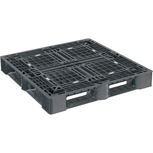 日本プラパレット プラスチックパレット SLB-1111RR 片面四方差し 黒 1台(SLB-1111RR-BK) 取り寄せ商品｜ナノズ　店