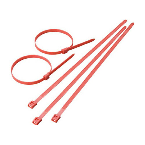 ＴＲＵＳＣＯ カラーインラインケーブルタイ赤9.0×391最大117 1パック(100本)(TFCVR391R) 取り寄せ商品