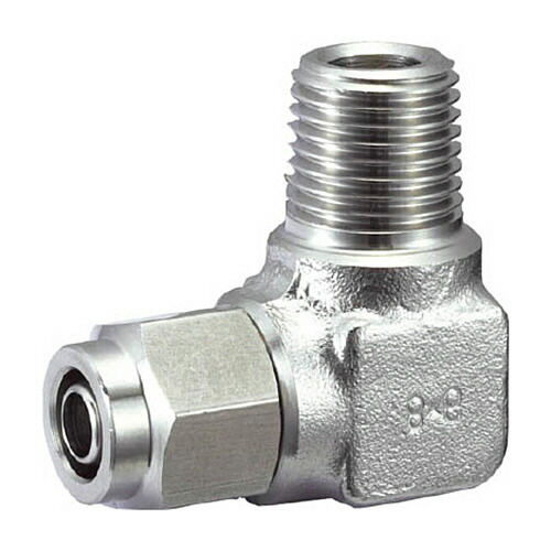ＴＲＵＳＣＯ SUSメイルエルボ 適用径10×8ねじR1/4 1個(TS10-02ML) 取り寄せ商品