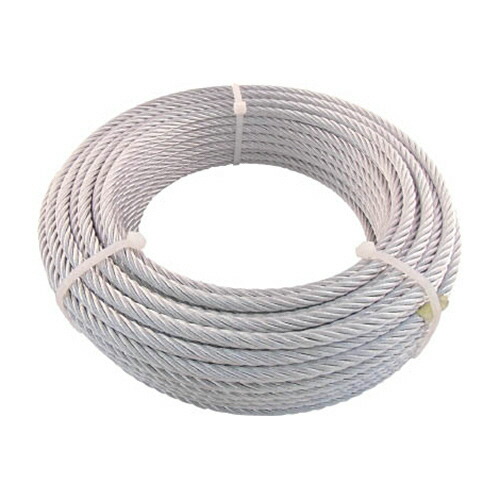 ＴＲＵＳＣＯ JIS規格品メッキ付ワイヤロープ(6×24)φ12mm×50m 1本(JWM-12S50) 取り寄せ商品