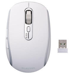 エレコム ELECOM Precisionist USB無線/Bluetoothマウス チルト付8ボタンMサイズ ホワイト 1個(M-PN10MBMSWH) 目安在庫=○｜ナノズ　店