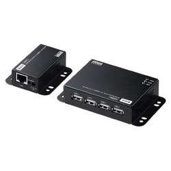 【P5S】サンワサプライ USB2.0エクステンダー(50m延長、4ポート)(USB-EXSET6) メーカー在庫品