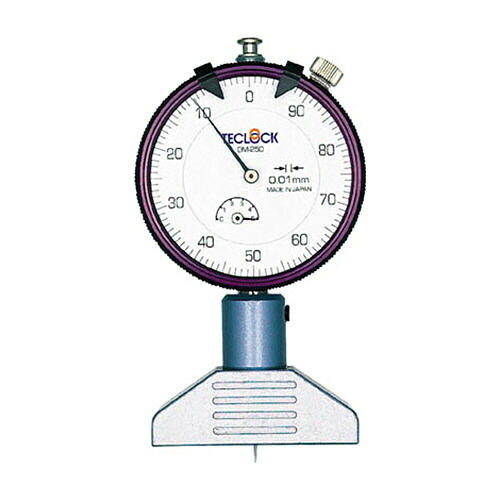 テクロック ダイヤルデプスゲージ 測定範囲0-5mm 1個(DM-250) 取り寄せ商品