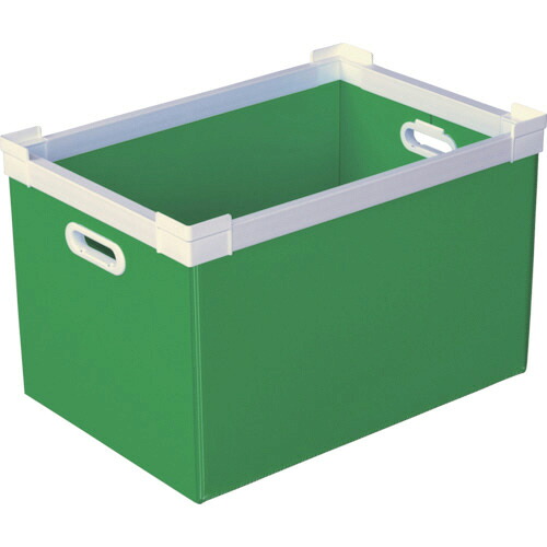 国盛化学 プラダン NS容れもの 50L(SW端っこ)ライトグリーン 1個(78301-NS50L-LG) 取り寄せ商いもの