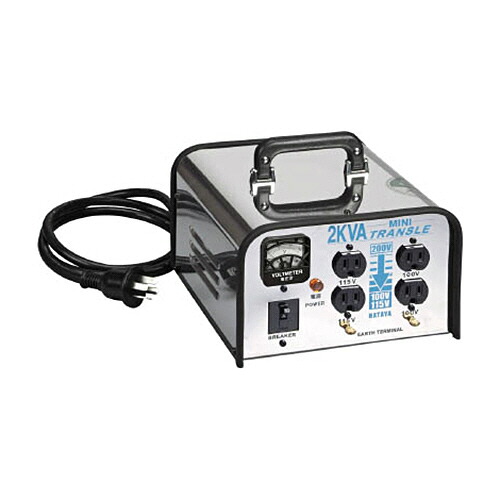 ハタヤリミテッド ミニトランスル 降圧型 単相200V→100・115V 2.0KVA 1台(LV-02CS) 取り寄せ商いもの