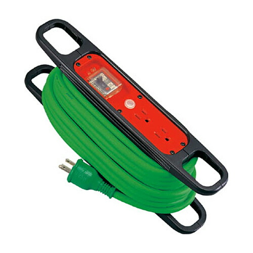 日動加工 御手手木管 100V 3芯×10m 緑 地びた過厄介なもの短絡シャ断器付 1台(HR-EK102-G) 取り寄せ商いもの