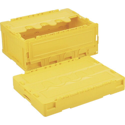 岐阜プラスチック工業 折りたたみ容れもの CF-S31NR 黄 1台(CF-S31NR-Y) 取り寄せ商いもの