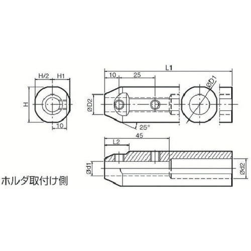 京セラ 口径工業用ホルダ 1個(SHA1025.0-135) 取り寄せ商いもの
