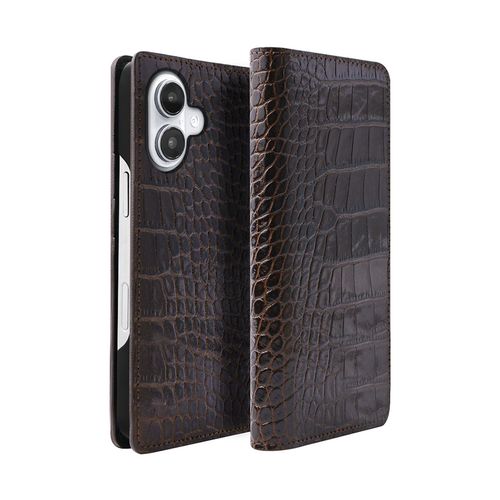 abbi SIGNATURE LIPARI イタリアンレザー MagSafe対応ダイアリーケース for iPhone 16 ダークブラウン※予(ABS27353i16) 仕入先在庫品