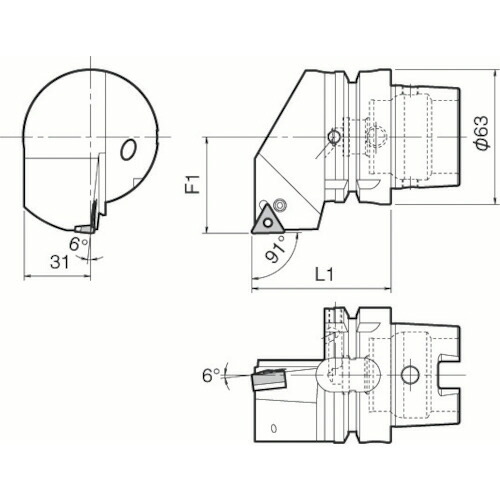 京セラ ツーリング機器 1個(T63H-PTGNR-DX16) 目安在庫\u003d○