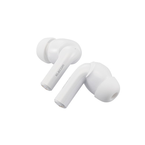 エレコム ELECOM ワイヤレスイヤホン Bluetooth5.2 アクティブ ノイズキャンセリング 耳セン機能 低遅延モード 超軽量 ホワイト(LBT-TWS15WH2) メーカー在庫品｜ナノズ　店