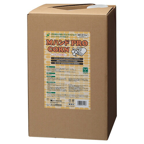 ミドリ安全 Mお手手洗浄剤 PRO/CORN 詰替え用ご機嫌テノール 15kg 1箱(CD4079140052) 取り寄せ商いもの